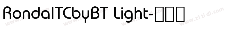 RondaITCbyBT Light字体转换